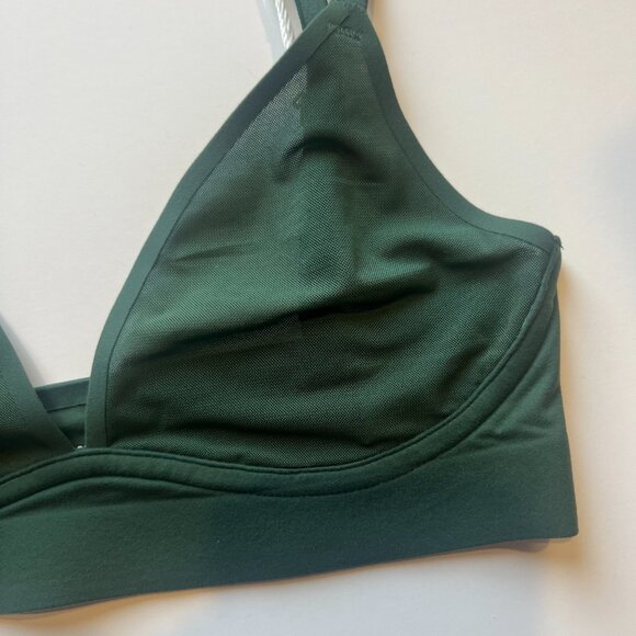 NWT Aerie Smoothez Mesh Triangle Bralette Bra Green Size XS NEW - Picture 3 of 9